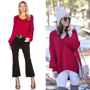 Free People all‎ mine alpaca blend pink oversized sweater size small